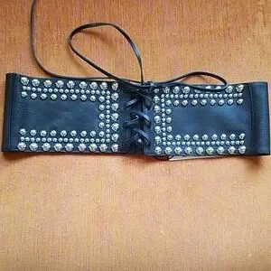 Accessories | Black Corset Metal Stud Embellished Belt  display picture 1